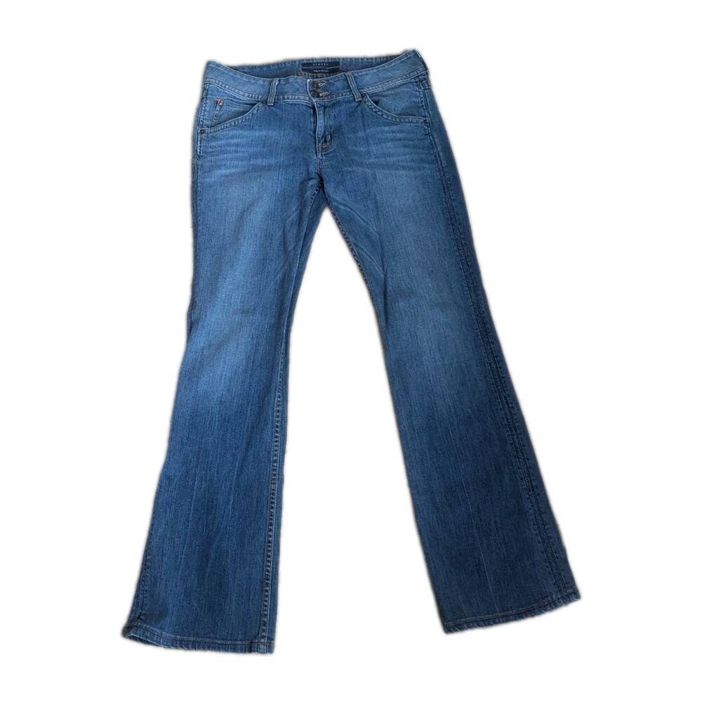 Vtg Hudson Jeans Womens 31 Blue Low Rise Boot Cut Made In USA Y2k 2000's